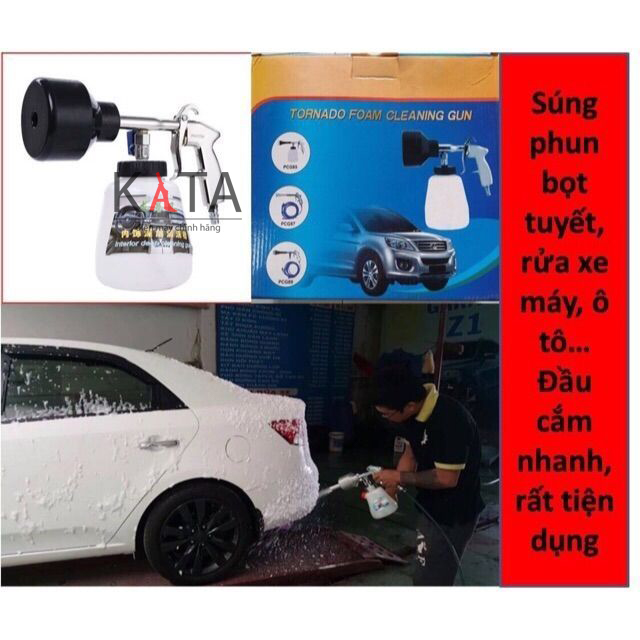 súng rửa xe kèm bình