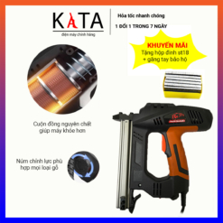 Máy bắn đinh bê tông ST18 + Tặng hộp đinh ST18 dùng điện 220V chuyên sử dụng cho thợ làm trần nhà, camera SBD02